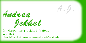 andrea jekkel business card